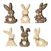 Easter Bunny Decorative Atmosphere Ornament– Six-Piece Decoration