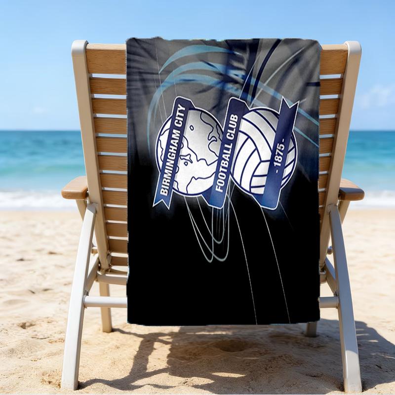 Birming-ham Football Club Printed Beach Towel, Super Soft Microfiber, Perfect Gift Birthday, for Pool, Beach, Travel, for Family and Friends