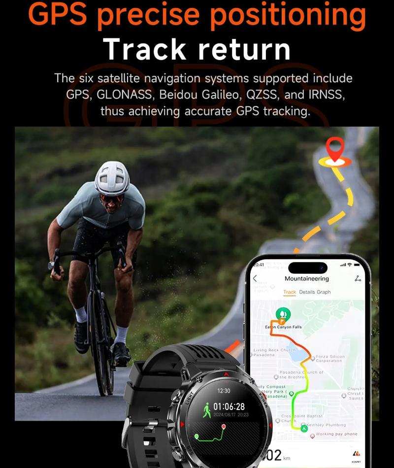2026 T-Rex 3 Ultra GPS Smartwatch 10ATM Wasserdicht Dual-Band GNSS Kompass Militärstandard Saphirglas Anrufe Lange Akkulaufzeit Herren Outdoor Smartwatch