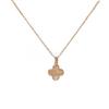 High-End Titanium Steel Clavicle Chain with Zircon Inlaid Four-Leaf Clover Pendant Necklace