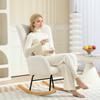 Rocking Chair, Cozy Cover, Thick Padding, Cream White