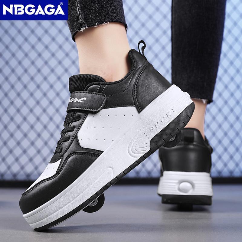 Children Clothing Yulin-001 Girls Light Ultra- Detachable Student Roller Skates With Two Wheels Children's Walking Shoes Outdoor Sports Shoes Boys Gifts