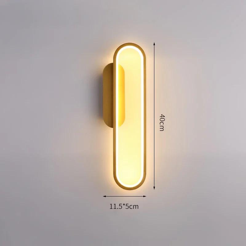 LED Wall Lamp Minimalist Luster Iron Art 85-265v for Bedroom Living Room Light Home Decoration Bedside Nordic Wall Sconce Lamps
