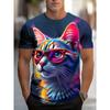 Neues Sommer-Herrenmode-T-Shirt Persönlichkeit Retro-Muster Bedrucktes Herren-T-Shirt Top