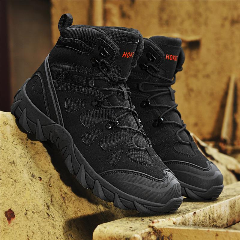 Men's Stylish High-Top Tactical Combat Boots for Outdoor Travel and Mountaineering