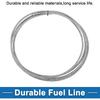 AN4 Fuel Line Hose 4AN 15ft Vacuum Hose Automotive Fuel Hose PTFE Rubber,Stainless Steel Silver Tone 1 Pcs