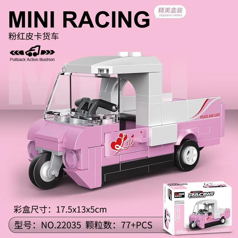 DIY Racing Auto Bus Engineering Fahrzeug Krankenwagen Zurückziehen Modell Bausteine Ziegel Spielzeug Kinder Jungen Kompatibel Mit