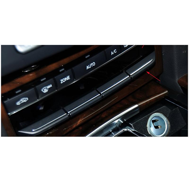 A/C TEMP Control Switch Button Trim Strip Bright Silver Fit For Mercedes-Benz E-Class W212 2008-2014