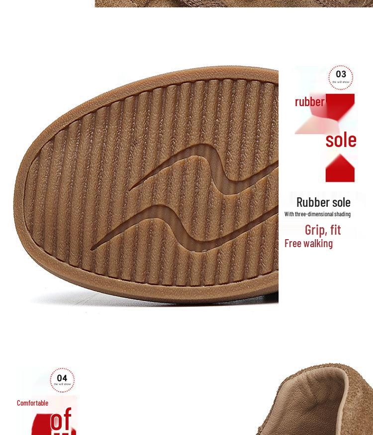 Spring 2025 Men's Round Toe Suede Casual Skate Shoes 8004-R