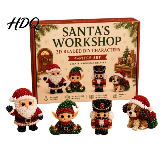Artizanat cu Tematică de Crăciun Kit DIY 3D cu Mărgele Set de Cusut cu Mărgele Animale Realiste Kit DIY Broderie Ușoară Handmade pentru Copii și Adulți Începători