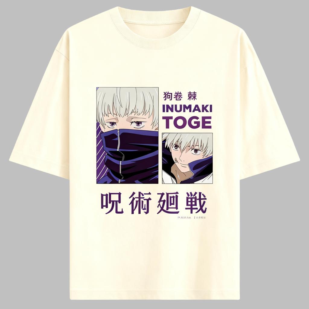 Jujutsu Kaisen Anime Inumaki Toge Potisk Bavlněné Tričko Pánské a Dámské Harajuku Móda Volné Letní Anime Oblečení