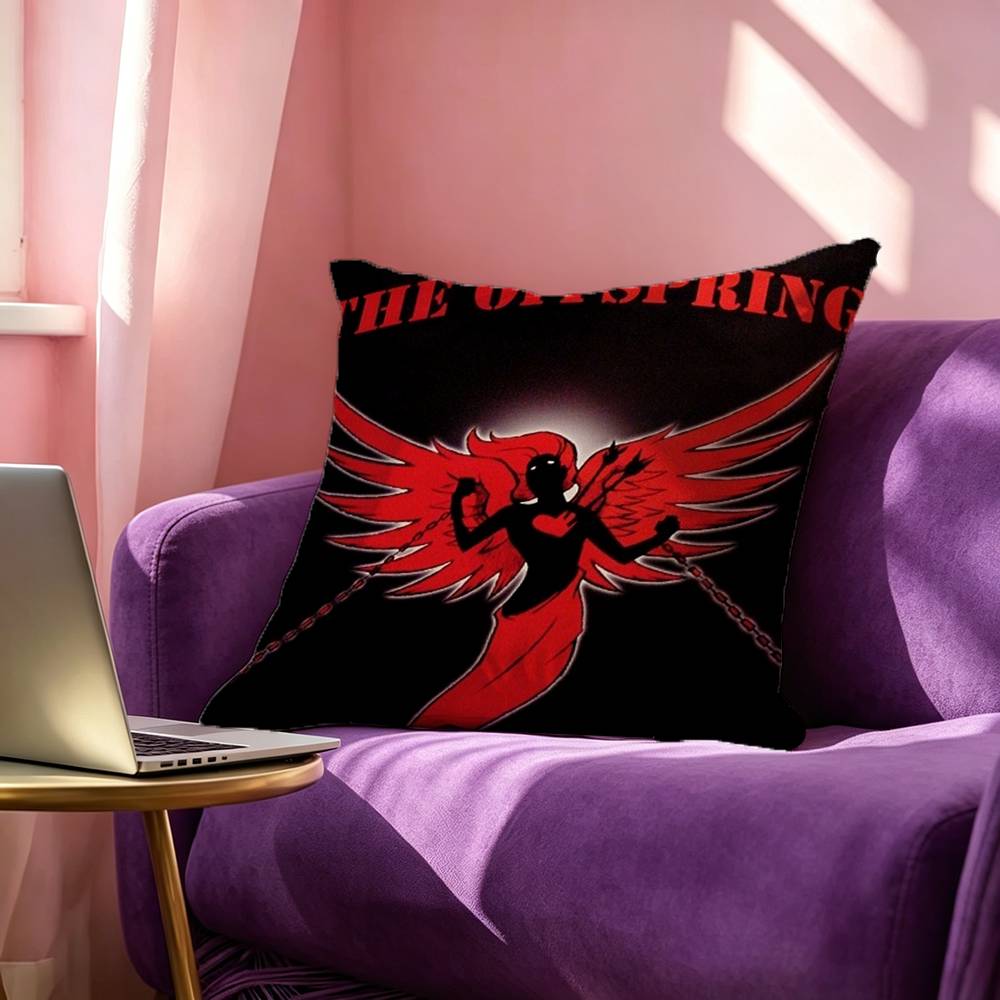 Punk Rock TThe OOffspring Photo Pillow Case Square DoubleSided Sofa Cushion Cover Bedroom Bedside Pillow