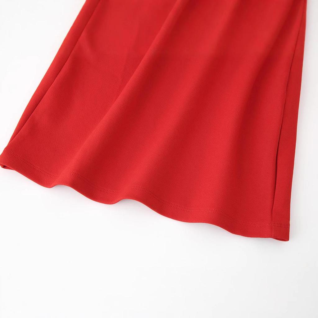 Spring 2025 Women's European & American Style Short Pleated Dress