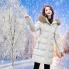 Winter down jacket for women, medium length, white duck down, thickened, warm and temperament, young mother's large size slim down jacket
