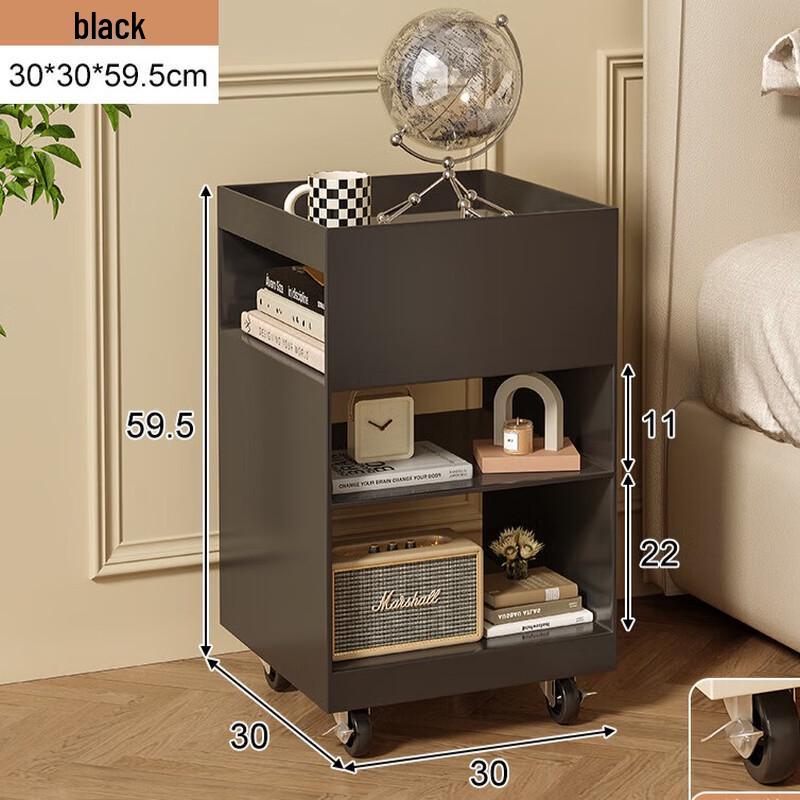 Modern Metal Bedside Storage Cabinet