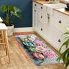 1Pcs Bohemian Romantic Flower Soft Kitchen Rug Anti-Fatigue Kitchen Rug Waterproof Non-Slip Rugs Set Runner Rug Rug Absorbent Carpet For Kitchen