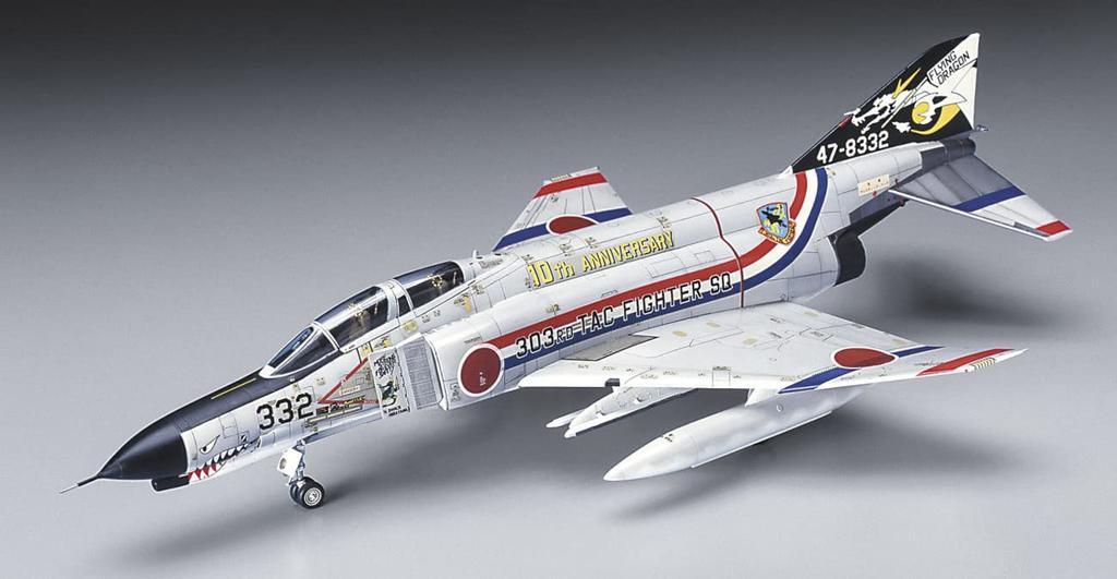 Hasegawa Air Force Phantom II 303SQ Dragon Squadron 10. Jahrestag Plastikmodell 02405 1/72 Selbstverteidigung F-4EJ