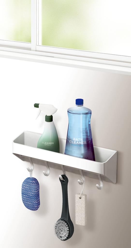 Asvel Lux MG Detergent Rack & Hook Magnet White