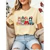 Xmas Cats Printed T‑Shirt Women Funny Cat Graphic Christmas Party Casual Short Sleeve Tops Family Holiday