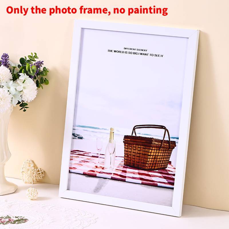 Flat Simple Wooden Outline Poster Frame Childrens Picture Frame Mounting Puzzle