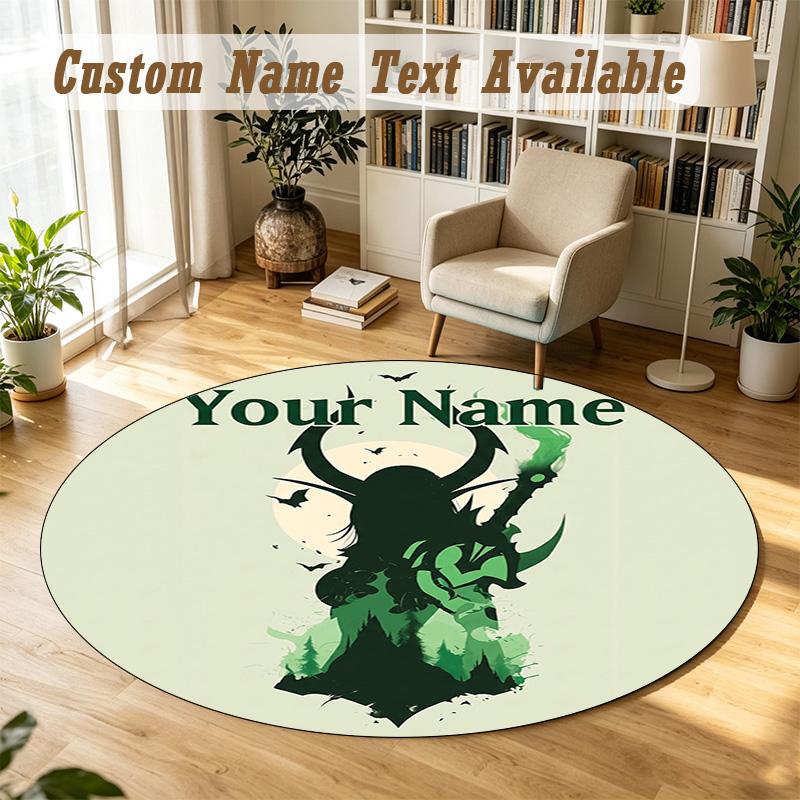 Tapis rond personnalisé World of Warcraft Support Nom personnalisé, Tapis de décoration intérieure doux