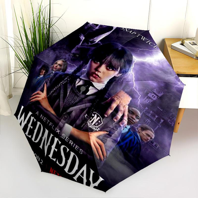 Wednesday Outcast Book Folding Umbrella Travel Suitable For All Seasons Sun Umbrella Umbrella Light