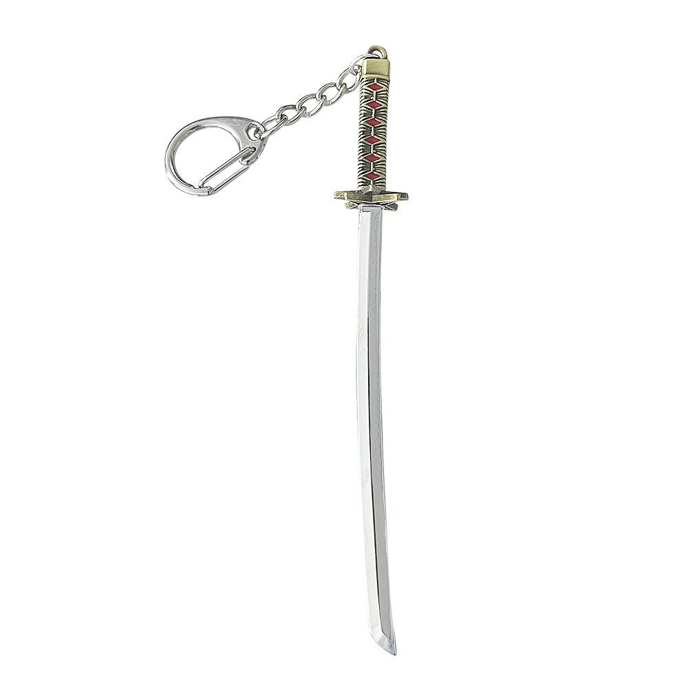 Anime Bleach Weapon Keychain Kurosaki Ichigo Hitsugaya Toushirou Katana Sword Model KeyRing for Women Men Car Pendant Jewelry