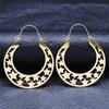 Trendy Yoga Lotus Flower Earrings Stainless Steel Gold Color Hoop Earrings for Women Jewelry boucles d'oreilles E9360S01