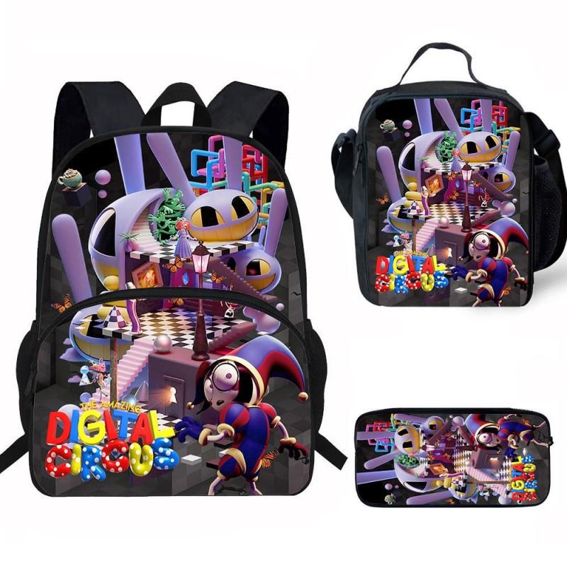 Kinder Cartoon Rucksack Set Grundschüler Mit Lunchtasche Federmäppchen - Leicht Ergonomisch Oxford Stoff