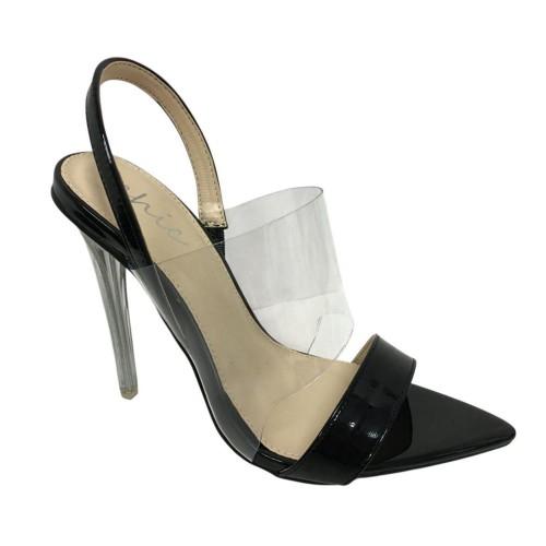 Where's That From Womens/Ladies Pointed Clear Strap Sandals