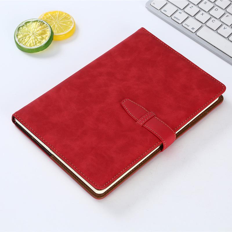 Customizable Color-Changing PU Leather Business Notebook with Buckle - B5 Size