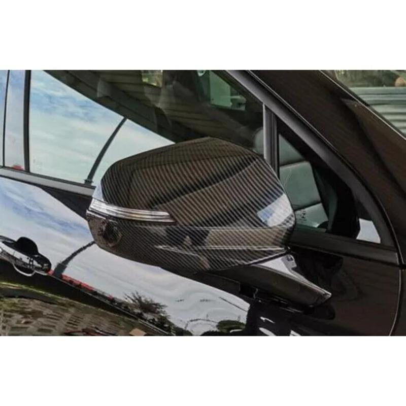 For Chevy Blazer -2024 Car Sticker Rearview Side Mirror Cover Wing Cap Exterior Door Rear View Case Trim Carbon Fiber Look