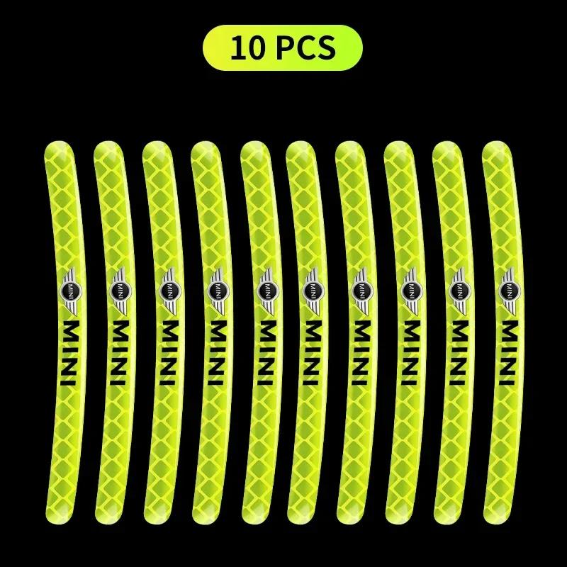 5/10/15/20Pc Luminous Car Wheel Hub Stickers High Reflective Stripe Tape For Mini Cooper R50 R52 R53 R55 R56 R57 R58 R59 R60 R61 cd3