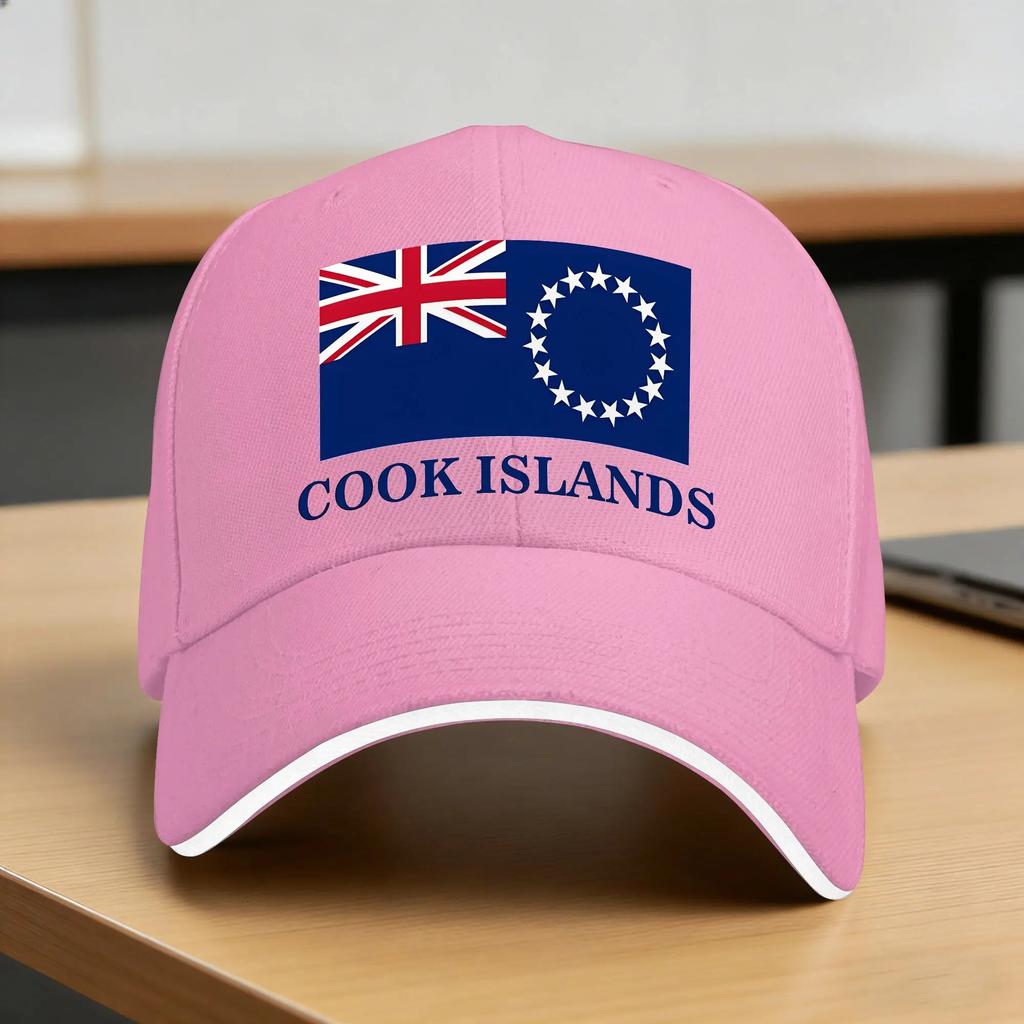 Summer Cook Islands Flag Baseball Cap Kpop Rock Fashion Custom DIY Sun Hip Hop Hats Women Unisex High Quality Snapback Cap