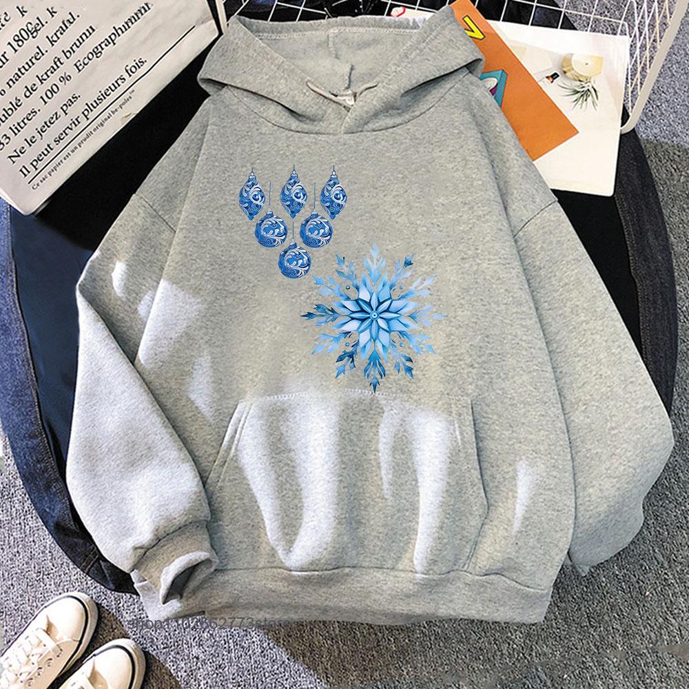 Chinoiserie Hoodies Blue and White Christmas Sweatshirts Men Y2k Sudaderas Women Long Sleeve Kpop Clothes
