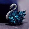 Elegant Crystal Swan Brooch: High-End Women's Pin with Korean Design Charm