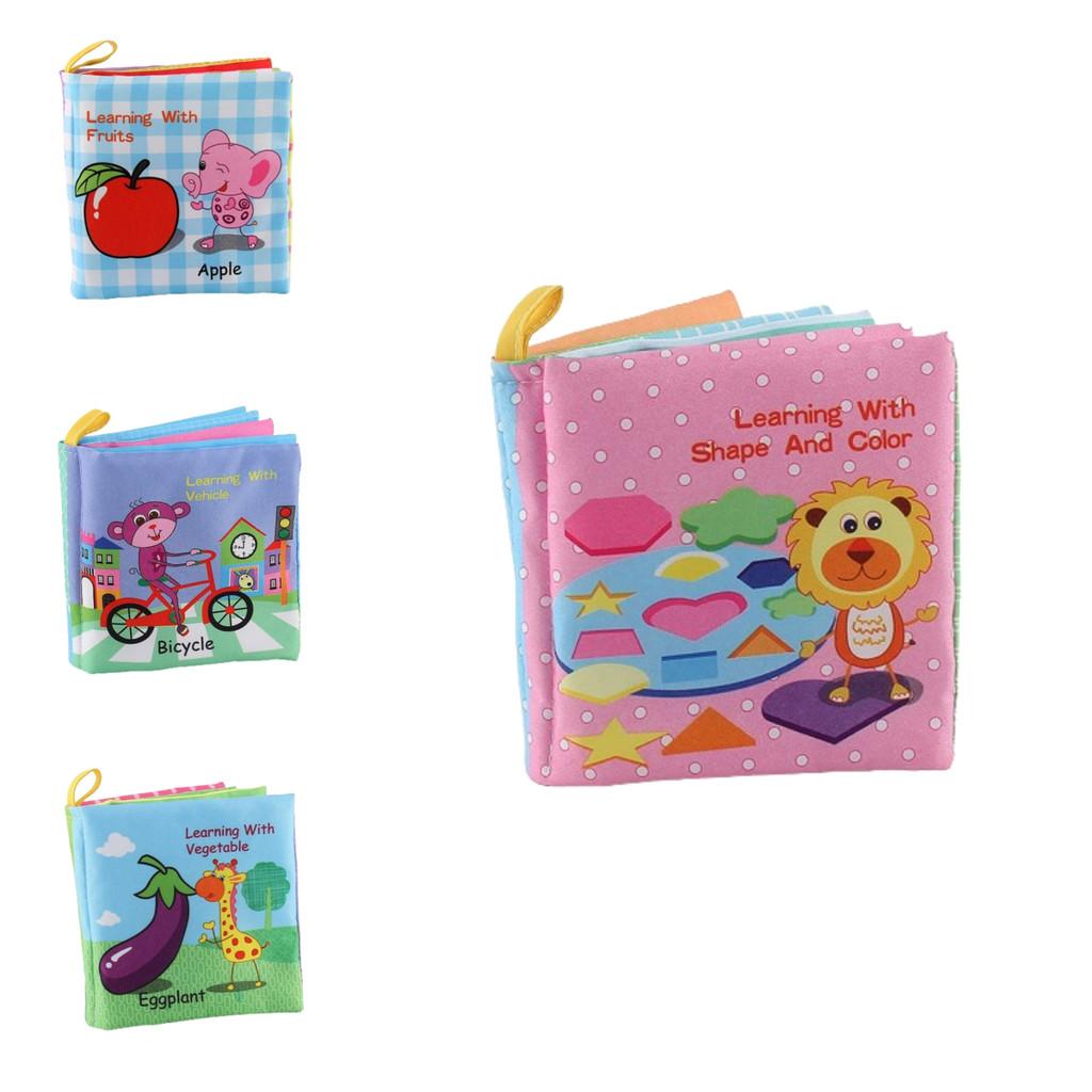 2017 Baby Cloth Book Early Education Toy English Cognitive Handheld Book Tear-resistant With Rustling Paper Bb Call