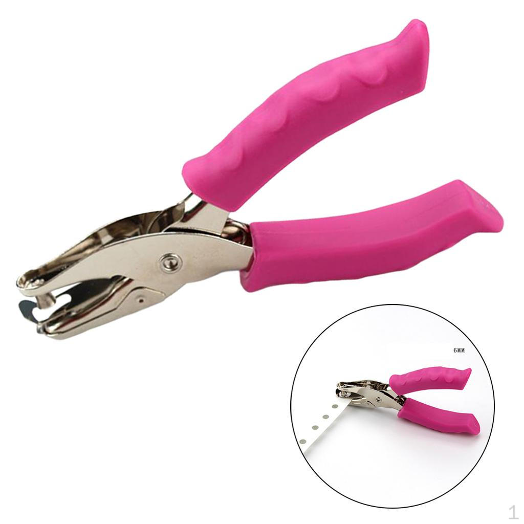Handheld Tiny Shaped Circle Punchers Single Hole Paper Punch for 8 Sheet Tags Clothing Ticket