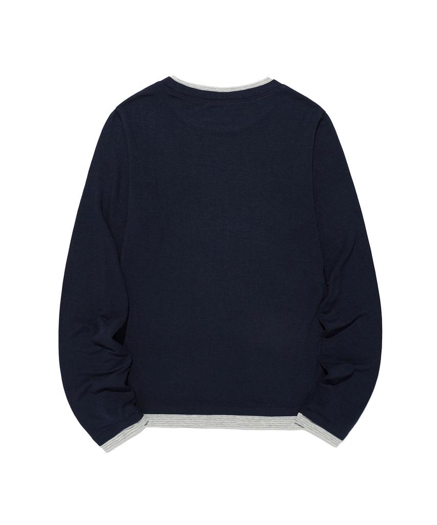 NICEGHOSTCLUB Layered Color Ls Tee_Navy(Ng2Gfft556A)