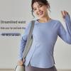 Women's Plus Size Long Sleeve Quick-Dry Yoga Top