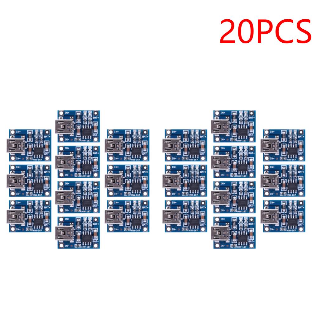 1-20PCS Type-c/Micro/Mini USB 5V 1A 18650 TP4056 Lithium Battery Charger Module Charging Board With Protection Function Li-ion