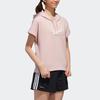 adidas Neo Damen Panda Logo Print Kapuzen Kurzarm T-Shirt Damen Tops Leuchtend-Pink GK1566