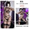 Sexy Lingerie Sexy Three-point Tights Bra Panties Black Bra Legs Bundled Leather Uniform
