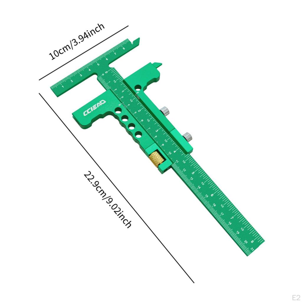 T Square Ruler Aluminum Alloy Woodworker Versatile Easy To Use Carpenter Measuring Tool Wood