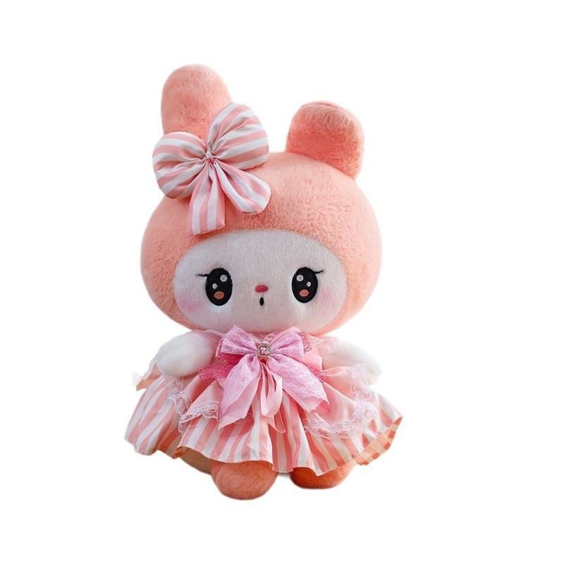 Peluche di Sanrio Kuromi Regalo di Compleanno per Bambina Con Fiocco e Vestito Per Bambini e Collezionisti