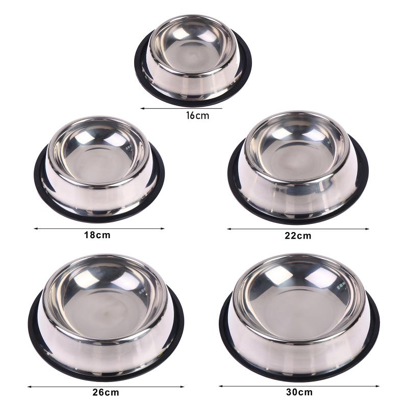 Stainless Steel Pet Dog Bowl Food Storage Container Dog Food Bowl Water Bottle Pet Bowl For Dog Cat Non-Slip Water Feeder Bowls