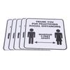 2 Set Floor Sticker Floor Distancing Signs Marker Warning Decal for Mall School Public Area
