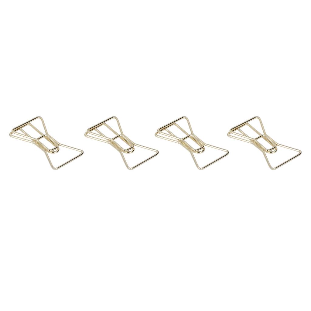 100Pcs Paper Clips Gold Cute Unique Shape Electroplating Process Lightweight Portable Metal
