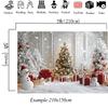 Mocsicka Christmas Tree Backdrops Photography Washable Winter Snowflake Photo Backgrounds White Wall Snowman Gifts Decors Banner