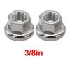20G Bikes Crew Nut 2PCS 3/8 Dark Silver High Quality